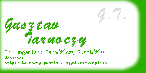 gusztav tarnoczy business card